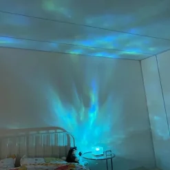 Dynamic Rotating Water Ripple Night Light with Remote Control Function, 16 Colors Rotating Water Ripple Crystal Light, Suitable for Photography, Study, Living Room, Bedroom Decorations and Lady Gift