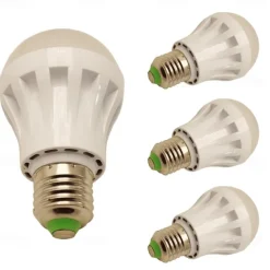 E27 LED Bulb Energy Saving Power Saving 5W Replacement Tungsten 220V for Home Lighting A19 4pcs
