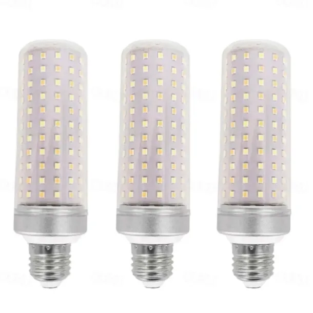 E27 LED Corn Light Bulbs - 40W Non-Dimmable 175V-265V for Home Lighting, Wall, Floor Lamps & Chandeliers 3PCS