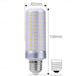 E27 LED Corn Light Bulbs - 40W Non-Dimmable 175V-265V for Home Lighting, Wall, Floor Lamps & Chandeliers 3PCS