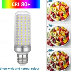 E27 LED Corn Light Bulbs - 40W Non-Dimmable 175V-265V for Home Lighting, Wall, Floor Lamps & Chandeliers 3PCS