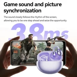 Ear Clip with Wireless Charging Case Hands Free Telephone Driving Bluetooth 5.3 Sports Ergonomic Design Stereo for Workout