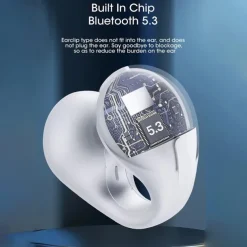 Earclip Bluetooth Earphones Upgrade Pro For New Sound Earcuffs 11 Earring Wireless Bluetooth Earphones TWS Ear Hook Headset Sport Earbuds