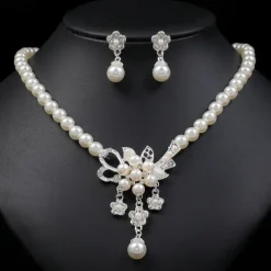 Earrings Set 1 set Alloy Earrings Necklace Women's Luxury Jewelry Set For Festival