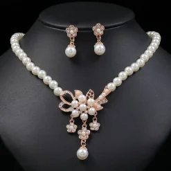 Earrings Set 1 set Alloy Earrings Necklace Women's Luxury Jewelry Set For Festival