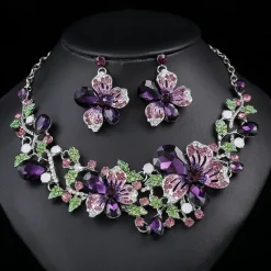 Earrings Set 1 set Alloy Earrings Necklace Women's Luxury Jewelry Set For Festival