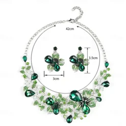 Earrings Set 1 set Alloy Earrings Necklace Women's Luxury Jewelry Set For Festival