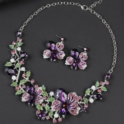 Earrings Set 1 set Alloy Earrings Necklace Women's Luxury Jewelry Set For Festival