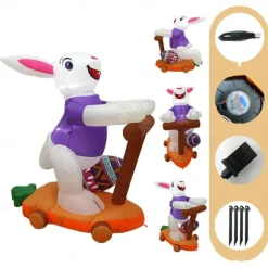 Easter Bunny Inflatable Outdoor Decoration Halloween Decor