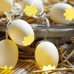 Easter Egg String Lights LED Fairy Light 1.5m 10LEDs Cracked Egg Garland Light Battery Powered Christmas Family Party Holiday Decoration