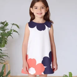 Easter Girls' 3D Floral Graphic Dress Sleeveless 3D Print Summer Spring Vacation Sports & Outdoor Daily Cute Casual Sweet Kids 3-12 Years Casual Dress A Line Dress Tank Dress Above Knee Regular Fit