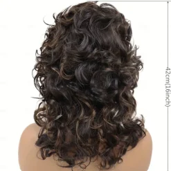 Easy-Style Heatproof Synthetic Wig - Bob with Bangs Lush Curls Perfect for Daily Wear & Special Occasions Natural Look Halloween Wigs