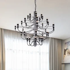 Ecolight 95 cm Pendant Light Creative Candle Style Chandelier Metal Candle-style Classic Office, Shops / Cafes Electroplated Artistic Chic Modern 110-120V 220-240V