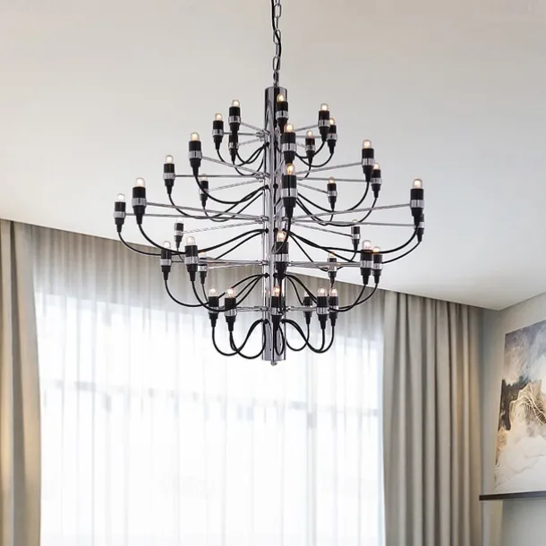 Ecolight 95 cm Pendant Light Creative Candle Style Chandelier Metal Candle-style Classic Office, Shops / Cafes Electroplated Artistic Chic Modern 110-120V 220-240V