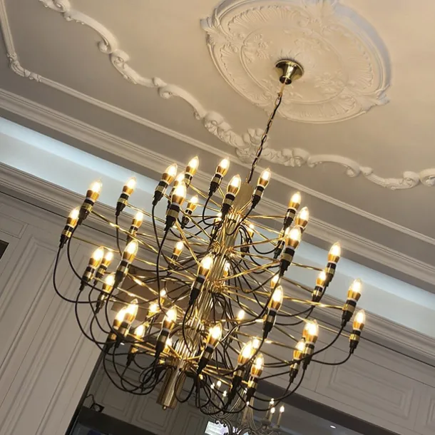 Ecolight 95 cm Pendant Light Creative Candle Style Chandelier Metal Candle-style Classic Office, Shops / Cafes Electroplated Artistic Chic Modern 110-120V 220-240V