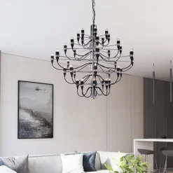 Ecolight 95 cm Pendant Light Creative Candle Style Chandelier Metal Candle-style Classic Office, Shops / Cafes Electroplated Artistic Chic Modern 110-120V 220-240V