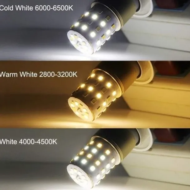 E14/G9 LED Three Color Light Bulbs Intelligent IC Without Strobe 3W LED Corn Lamp 220V 2300K/4500K/6000K 3 Temperature Used for cabinets Living Room 4Pcs