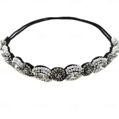 Elastic Beaded Headbands Beads Crystal Rhinestone for Women amp Girls