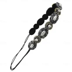 Elastic Beaded Headbands Beads Crystal Rhinestone for Women amp Girls