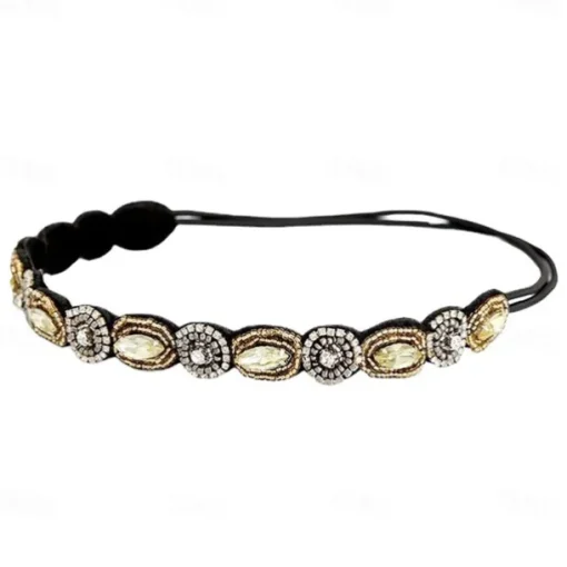 Elastic Beaded Headbands Beads Crystal Rhinestone for Women amp Girls