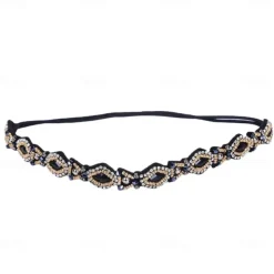Elastic Beaded Headbands Beads Crystal Rhinestone for Women amp Girls