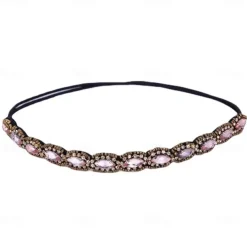 Elastic Beaded Headbands Beads Crystal Rhinestone for Women amp Girls