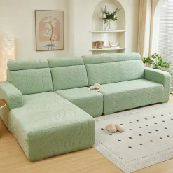 Elastic Jacquard Fabric Sofa Cover Stretch Couch Cover Sectional L Shape Sofa Slipcover Corner Case for Living Room 1/2/3/4 Seat