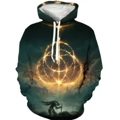 Elden Ring Hero Hoodie Cartoon Manga Anime 3D Harajuku Graphic Kawaii For Couple's Men's Women's Adults' Back To School 3D Print