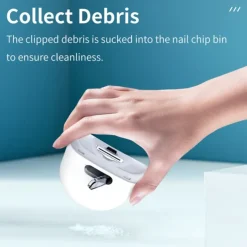 Electric Automatic Nail Clippers for Adults Baby Pedicure Finger Toe Scissors Nail Debris Container Anti-Splash Manicure Electric