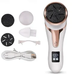 Electric Callus Remover For Feet With Dander Vacuum Cleaner Rechargeable Foot Callus Remover Pedicure Tools Foot File Professional Foot Care Kit Dead Skin Remover With 3 Heads & 2 Speed LCD Display