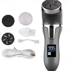 Electric Callus Remover For Feet With Dander Vacuum Cleaner Rechargeable Foot Callus Remover Pedicure Tools Foot File Professional Foot Care Kit Dead Skin Remover With 3 Heads & 2 Speed LCD Display