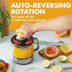 Electric Citrus Juicer Compact Large Volume Pulp Control Oranges Lemons Limes Grapefruits with Easy Pour Spout