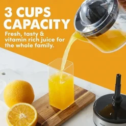 Electric Citrus Juicer Compact Large Volume Pulp Control Oranges Lemons Limes Grapefruits with Easy Pour Spout