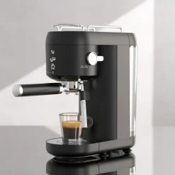 Electric Coffee Machine with Automatic Milk Frothing System Coffee Maker with Portafilter Single and Double Serve Filter Basket Smart Brew for Latte Espresso Cappuccino