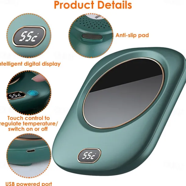 Electric Coffee Mug Heater for Desk Auto Shut off USB Tea Milk Beverage Cup Heater Heating Plate for Office Home 3 Temperature Setting