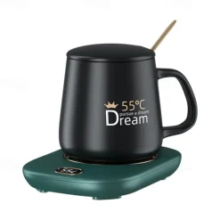 Electric Coffee Mug Heater for Desk Auto Shut off USB Tea Milk Beverage Cup Heater Heating Plate for Office Home 3 Temperature Setting