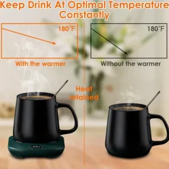 Electric Coffee Mug Heater for Desk Auto Shut off USB Tea Milk Beverage Cup Heater Heating Plate for Office Home 3 Temperature Setting