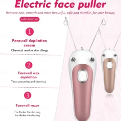 Electric Facial Hair Remover Female Body Leg Face Cotton Thread Epilator Shaver Mini Women Hair Removal Beauty Machine