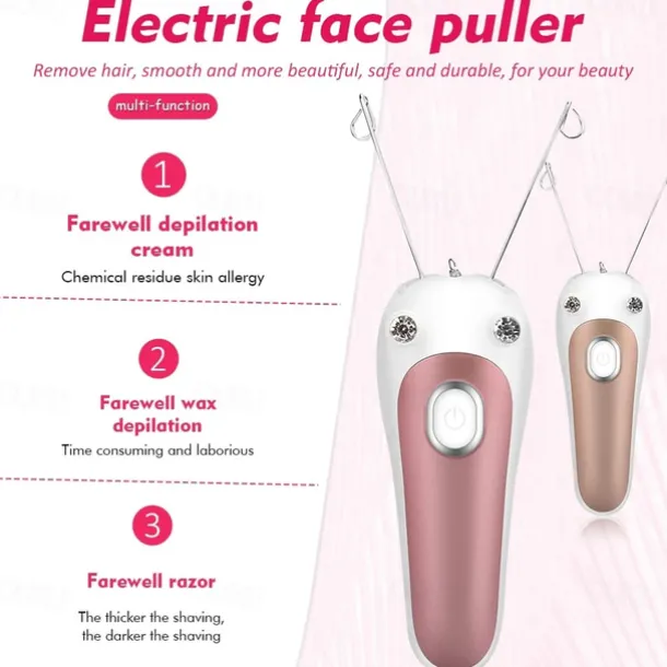 Electric Facial Hair Remover Female Body Leg Face Cotton Thread Epilator Shaver Mini Women Hair Removal Beauty Machine
