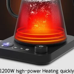 Electric Gooseneck Kettle Fast Water Boiler Stainless Steel Inner Temperature Control LCD Display Auto Shut Off 0.9L Pour Over Coffee and Tea Kettle