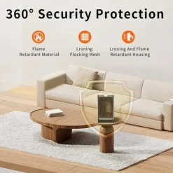 Electric Heater for Home Indoor 1000W Winter Space Heater PTC Ceramic Heating Fan 4 Modes 8H Timer Remote Control