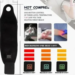 Electric Heating Wrist Massager Brace Warm Arthritis Wristband Hot Compress Physiotherapy Device Fitness Wrister Joint Care