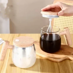 Electric High-Speed Mixing Cup Stirring Mug Automatic Stirring Coffee Mug Rotating Travel Mixing Cup 400ml