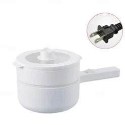 Electric Hot Pot Electric Cooking Pot Handle Auto Cut Off Portable Travel Cooker Portable Steamer