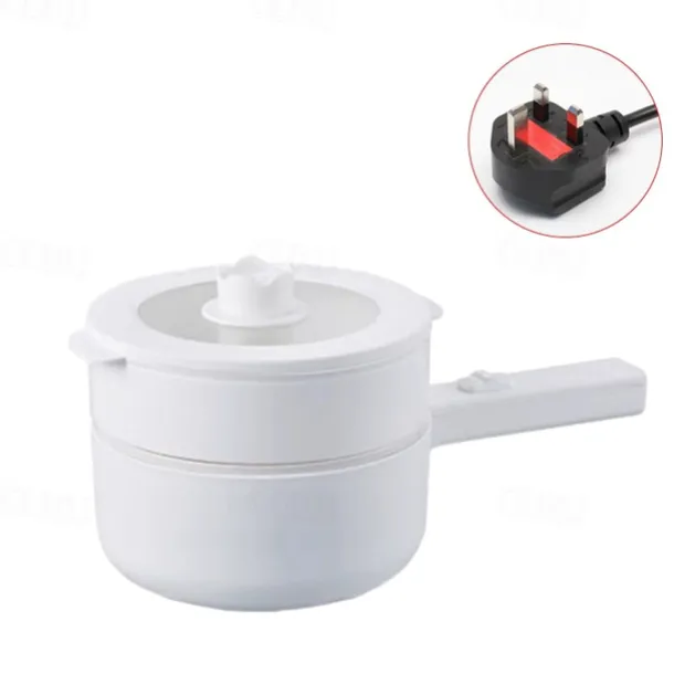 Electric Hot Pot Electric Cooking Pot Handle Auto Cut Off Portable Travel Cooker Portable Steamer