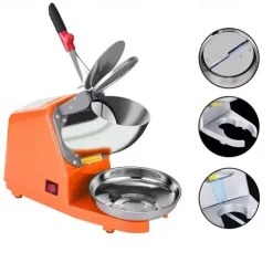 Electric Ice Crusher Crushed Ice Machine Snow Cone Maker with Stainless Steel Bowl Ice Shaver for Ice Cream, Cocktails, Cold Juice and Smoothies
