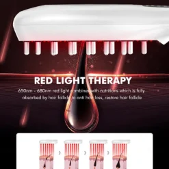 Electric massage comb red and blue light into the scalp massager hair medicine comb