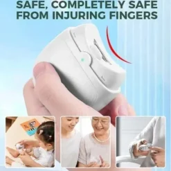 Electric Nail Clippers Automatic Nail Clipper with Light 2 In 1 Fingernail Cutter and File with Nail Scraps Storage USB Rechargeable Safety Fingernail Trimmer for Adults and Baby Nail Care