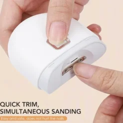 Electric Nail Clippers Automatic Nail Clipper with Light 2 In 1 Fingernail Cutter and File with Nail Scraps Storage USB Rechargeable Safety Fingernail Trimmer for Adults and Baby Nail Care