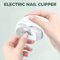 Electric Nail Clippers Automatic Nail Clipper with Light 2 In 1 Fingernail Cutter and File with Nail Scraps Storage USB Rechargeable Safety Fingernail Trimmer for Adults and Baby Nail Care